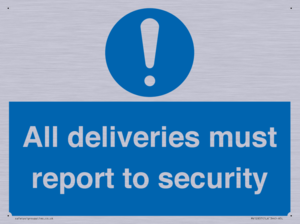 All deliveries must report to security